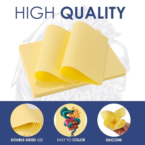 Tattoo Practice Skin Kit - 5pc Silicone Pads with Transfer Paper