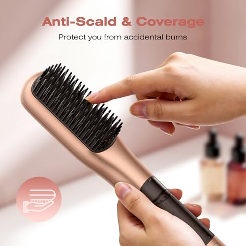 Kikuo Steam Hair Straightener Brush - 3 in 1 Styling Tool