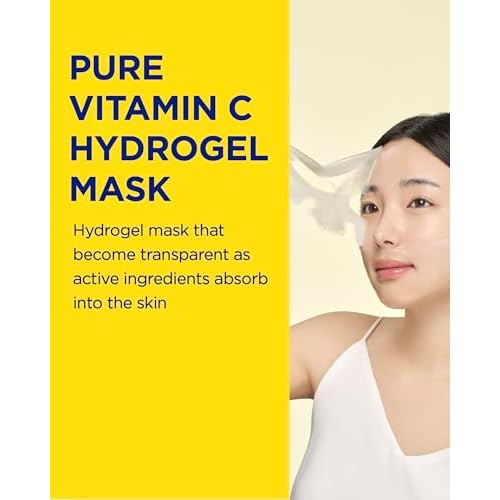 CKD Vita C Teca Hydrogel Face Mask (5 Pack) ? Korean Jelly Mask with Vitamin C & Centella Asiatica for Glass Glow Skin and Hydration.
