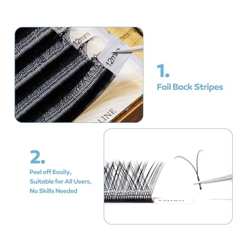DeceMars YY Eyelash Extensions 0.07mm D Curl 8-12mm Mix