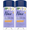 Nair Glide On Hair Removal Cream, Arm, Leg, and Bikini Hair Remover, Depilatory Cream, 3.3 Oz Stick (Pack of 2)