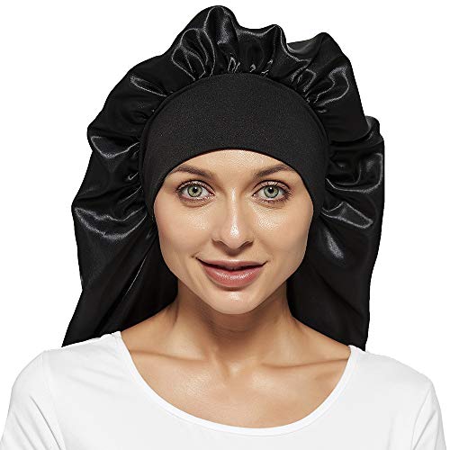 Silk Satin Bonnet for Women - 2 Pack Sleep Cap