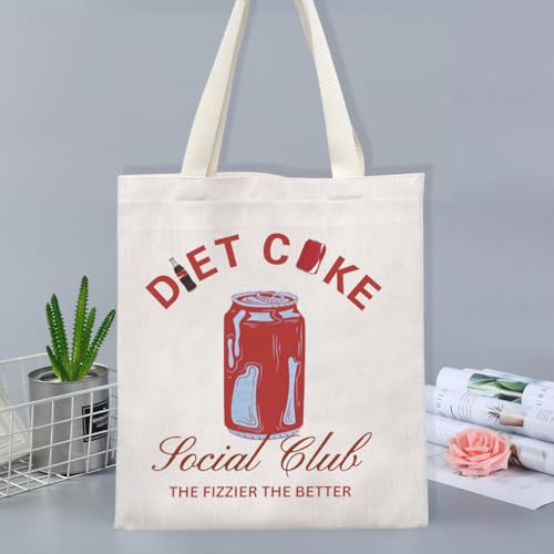 FOTAP Fizzy Drink Social Club Tote - Bachelorette Summer Trip Handbag, Red C