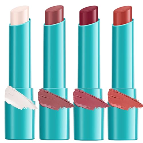 4pcs Hydrating Lip Tint Oil Balm Set - Long Lasting Waterproof