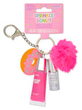 Sprinkle Donut Keychain Lip Gloss & Lip Oil Set