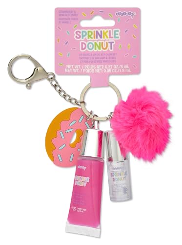 Sprinkle Donut Keychain Lip Gloss & Lip Oil Set