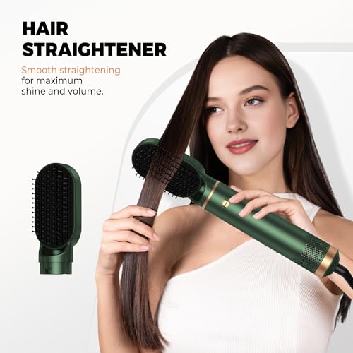 5-in-1 Hair Dryer Brush with Negative Ion & Auto Curler