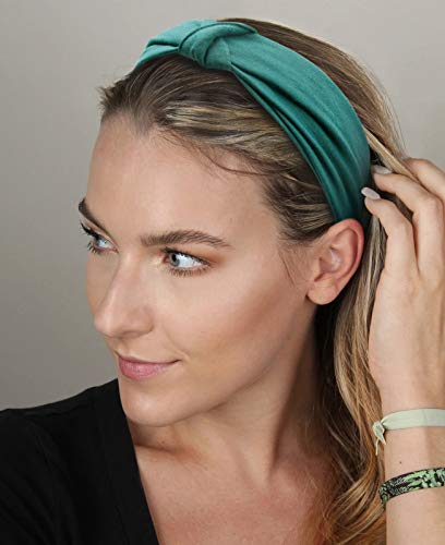 Tobeffect Headbands for Women African Boho Wide Hairband Headband Knotted Head Wraps Turbans Hair Accessories