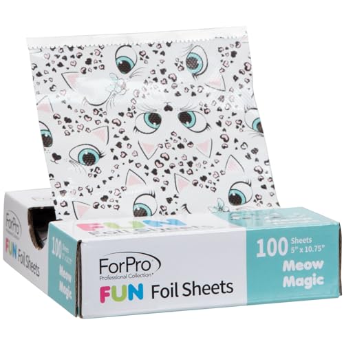 ForPro 5" Fun Meow Magic Aluminum Foil Sheets - 100 Count