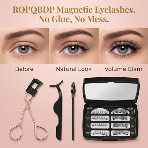 Magnetic Eyelashes Kit - 3D Reusable Lashes with Applicator