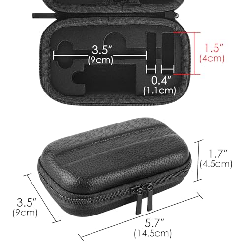 Linkidea Hard Travel Case Compatible with Vikings, Merkur, Shaving Revolution Double Edge Safety Razor, Storage Box Organizer for Safety Razor & Shaving Attachments (Lychee Vegan Leather), Black,