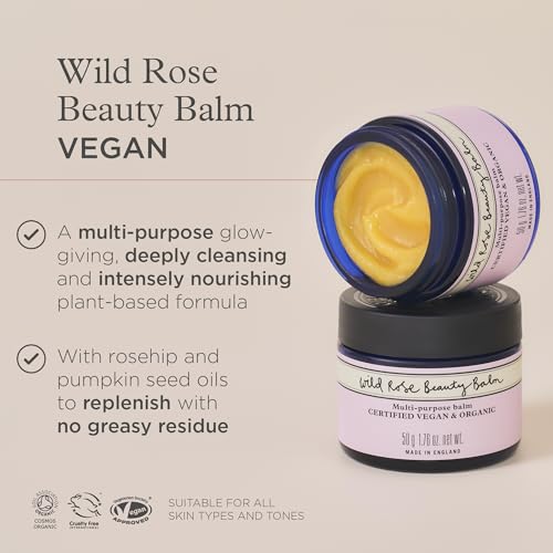 Neal's Yard Remedies Wild Rose Beauty Balm, Radiant & Nourished Skin, For All Skin Types, Vegan & Cruelty-Free, 1.76 oz.