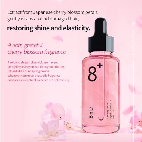 BnD Blooming Sakura Hair Oil - Lightweight Leave-in Treatment 80ml