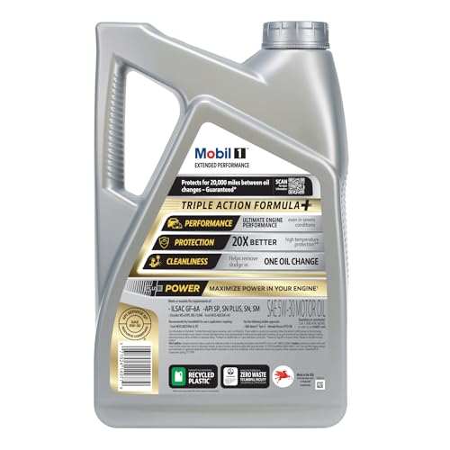 Mobil 1 Extended Performance Full Synthetic Motor Oil 5W-30, 5 Quart