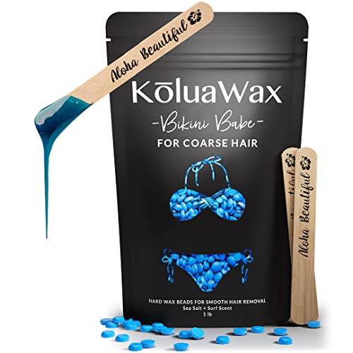 KoluaWax Hard Wax Beads for Coarse Hair Removal - 1lb Refill