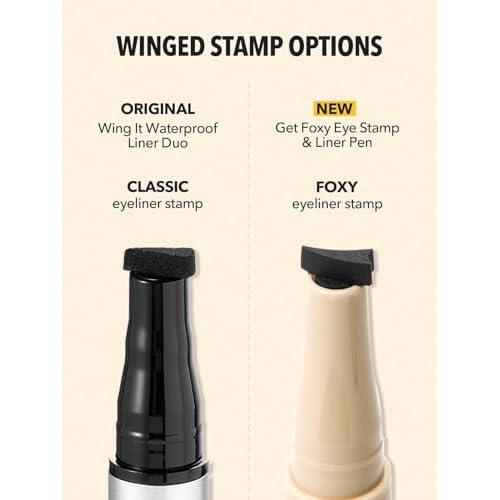 SHEGLAM Get Foxy Eye Stamp & Liner Pen 3 In 1 Waterproof Liquid Eyeliner Pencil Cat Eye Smudge-Proof Long-Lasting