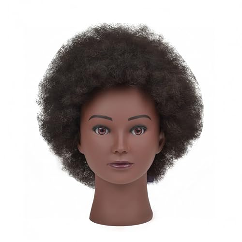 Afro Mannequin Head 4C Human Hair 8" Curly - Braiding Practice
