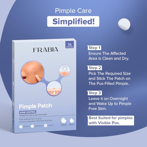 Hydrocolloid Pimple Patches for Face - 36 Count Skin Cover Set