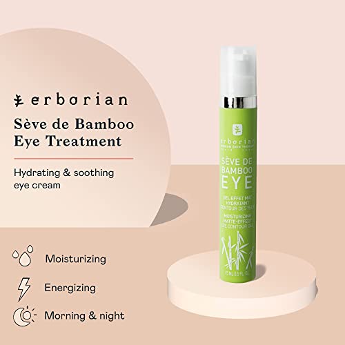 Erborian-S?ve de Bamboo Eye- Hydrating & Moisturizing Eye Cream,Anti-Aging Eye Contour Gel treatment- Soothing & Visibly Reduces Signs of Fatigue,Fine Lines & Dark Circles- Korean Skincare- 0.5oz