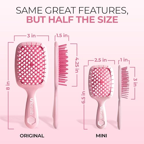 FHI Heat UNbrush Mini Detangler Brush for Wet & Dry Hair