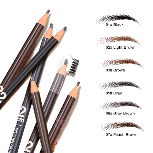 2mm Ultra-Fine Eyebrow Pencil - Peel-Off Brow Pencil (4pc)