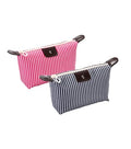 Travel Makeup Bag Set - Pink Nylon Cosmetic & Toiletry Organizer - 2 Pack