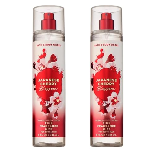 Bath & Body Works Japanese Cherry Blossom Fragrance Mist, 8 fl oz (2-Pack)