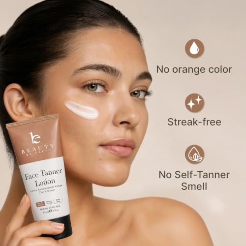 Face Self Tanner Lotion | Organic, Streak-Free, Natural Glow