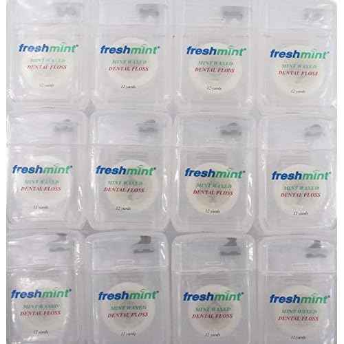 144 Spools of Freshmint¢ç 12 Yards Mint Waxed Dental Floss
