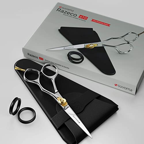 Suvorna 6" hair scissors professional - hair cutting scissors professional - professional hair scissors - hair shears professional - barber scissors professional - hair shears for women, men, & kids.