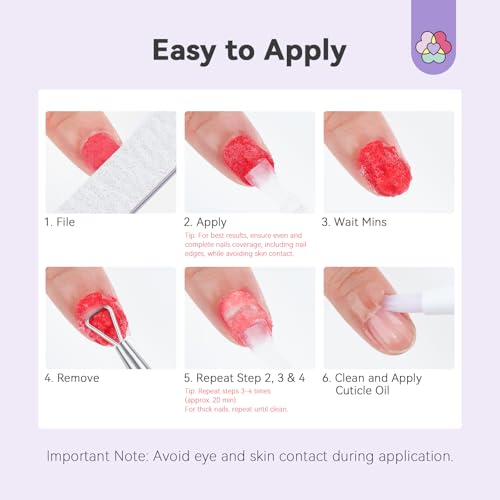 SAVILAND Gentle Dip Powder Remover Kit with Scraper & File (0.5 fl oz)