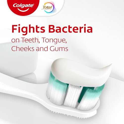 Colgate Total Whitening Toothpaste with Fluoride, Mint - 5.1 oz (4 Pack)