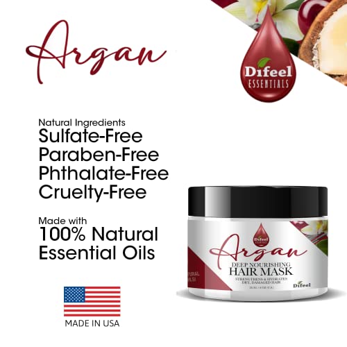 Difeel Essentials Argan Hair Mask - Deep Conditioning 8 oz.