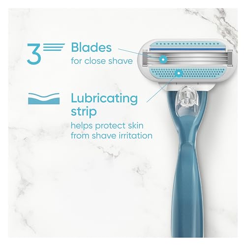 Gillette Venus Smooth Women's Razor Blade Refills, 3-Blade - 8 Count