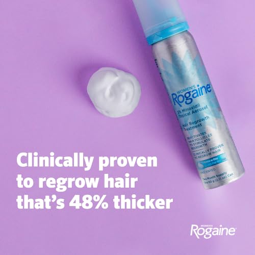 Women's Rogaine 5% Minoxidil Foam Hair Regrowth, 4-Month Supply
