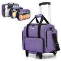 BAFASO Rolling Tattoo Case with 3 Removable Pouches and Detachable Dolly, Tattoo Travel Case for Stencil Printer and Supplies (Patented), Purple