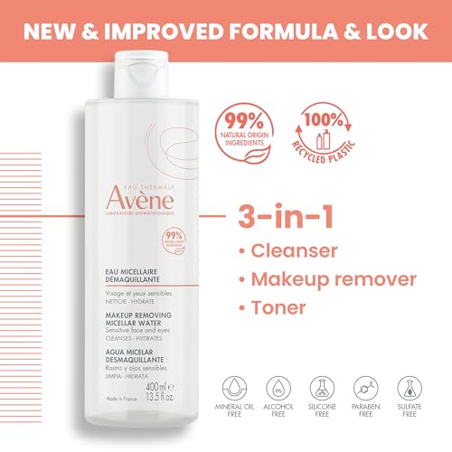 Avène Micellar Lotion Cleanser - 3-in-1 No Rinse Makeup Remover