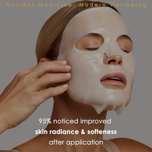 Redmint Renew Face Mask with Pearl & Vitamin C for Skin Radiance & Soften| Rooted In Ancient TCM Wisdom | Anti-Aging & Deep Hydration Sheet Mask for Glowing, Youthful Skin | 5 Sheets