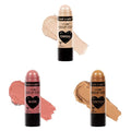 Wet n Wild MegaGlo Makeup Stick Conceal and Contour Neutral Follow Your Bisque & MegaGlo Makeup Stick Conceal and Contour Blush Pink Floral Majority & MegaGlo Makeup Stick Conceal and Contour Brown
