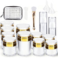 KOUWICH Airless Pump Jars Set - 20 Pack Travel Containers