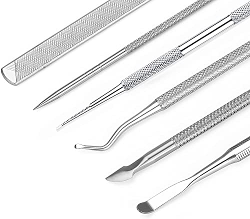 6-Pack Ingrown Toenail Removal Tool Kit - Stainless Steel Pedicure Set