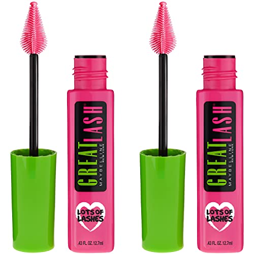 Maybelline Great Lash Lots of Lashes Washable Mascara, 2 Count