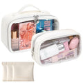 TSA Approved Clear Toiletry Bag Set - 2 Pack Makeup Organizers