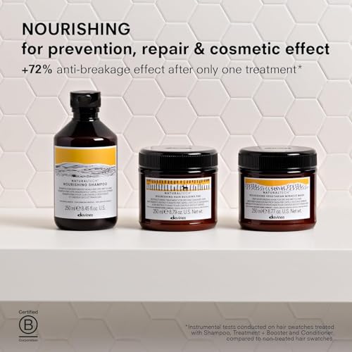 Davines Naturaltech Nourishing Vegetarian Miracle Conditioner, Restructuring & Hydrating for Dry & Damaged Hair - With Vegetal Keratin - Deeply Moisturizes Dry Hair, 8.45 Fl Oz