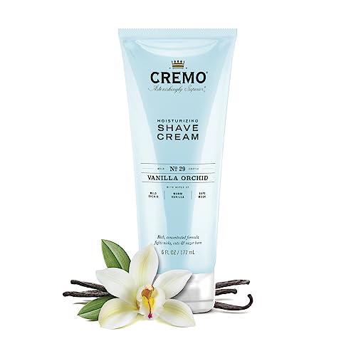 Cremo Vanilla and Orchid Moisturizing Shave Cream, Astonishingly Superior Ultra-Slick Shaving Cream for Women Fights Nicks, Cuts and Razor Burn, 6 Fl Oz (2 Pack)