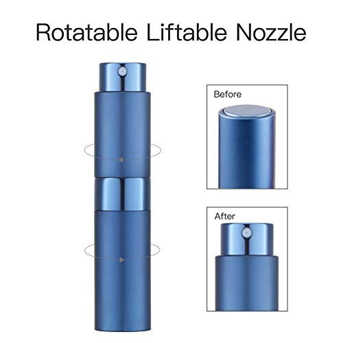 LISAPACK 8ML Refillable Perfume Spray Bottle - Portable Travel Atomizer (Blue)