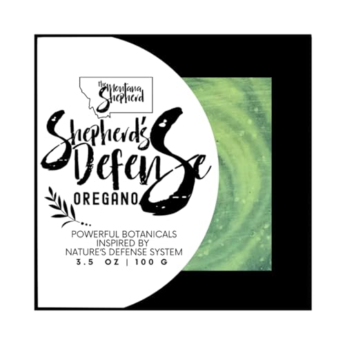 Shepherd's Defense Oregano Soap | Natural Bar Antifungal Essential Oils | Oregano, Peppermint, Lavender | Aloe Vera & Activated Charcoal for Skin & Body Care