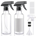 16.9oz Plastic Spray Bottles - 2 Pack Refillable Trigger Sprayers