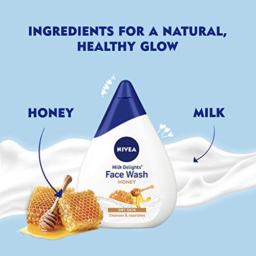 NIVEA Face Wash, Milk Delights Moisturizing Honey(Dry Skin), 100ml