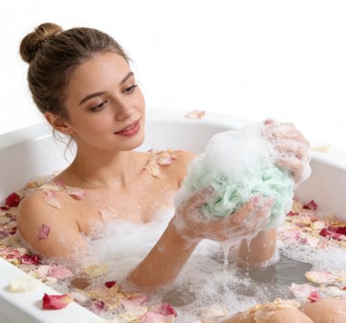 Loofah Sponge 4 Pack - Soft Bath Exfoliator